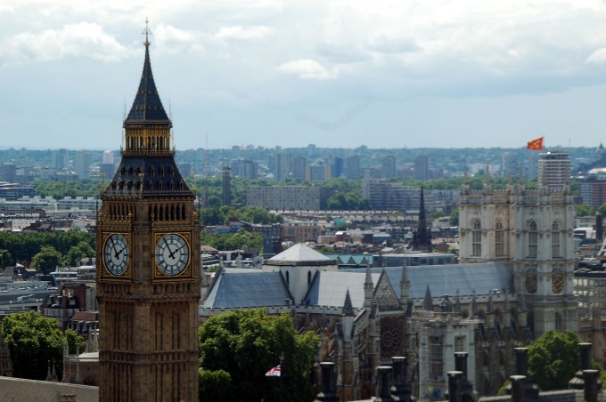 Một góc London với tháp Tháp đồng hồ Big Ben. Ảnh: Pixabay