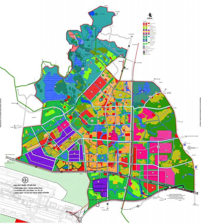 Định hướng quy hoạch phân khu đô thị vệ tinh Sóc Sơn. Ảnh: Bộ Xây dựng