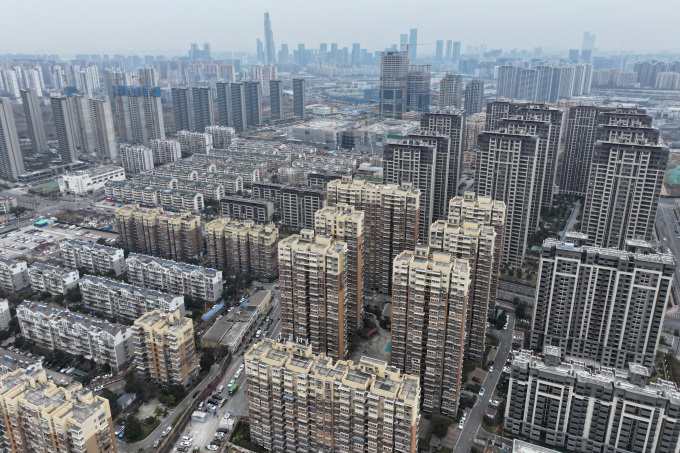 Sác khu dân cư ở Nam Kinh, Giang Tô vào ngày 8/1. Ảnh: AFP