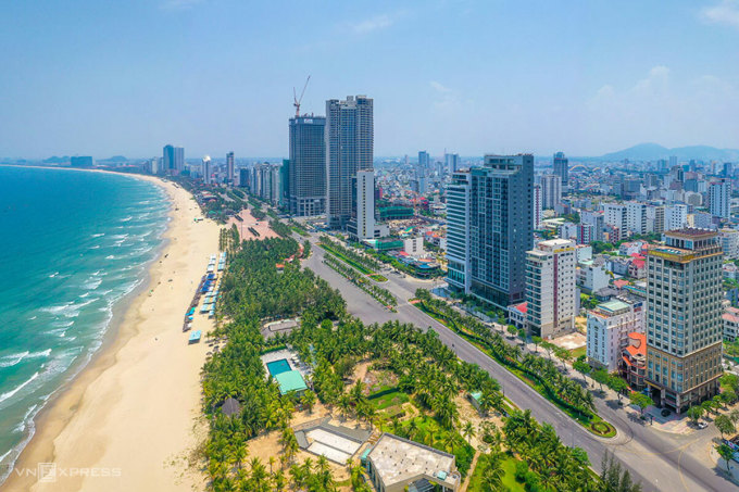 Một góc TP Đà Nẵng nhìn từ trên cao. Ảnh: Kim Liên