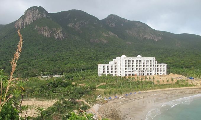 Dự án khu du lịch nghỉ mát Việt Nam tại khu vực Bến Đềm, Côn Đảo nhìn từ xa. Ảnh: Báo Bà Rịa - Vũng Tàu