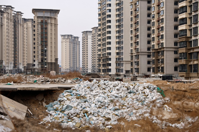 Một dự án chưa hoàn thiện của China Evergrande tại Hà Bắc (Trung Quốc). Ảnh: Reuters