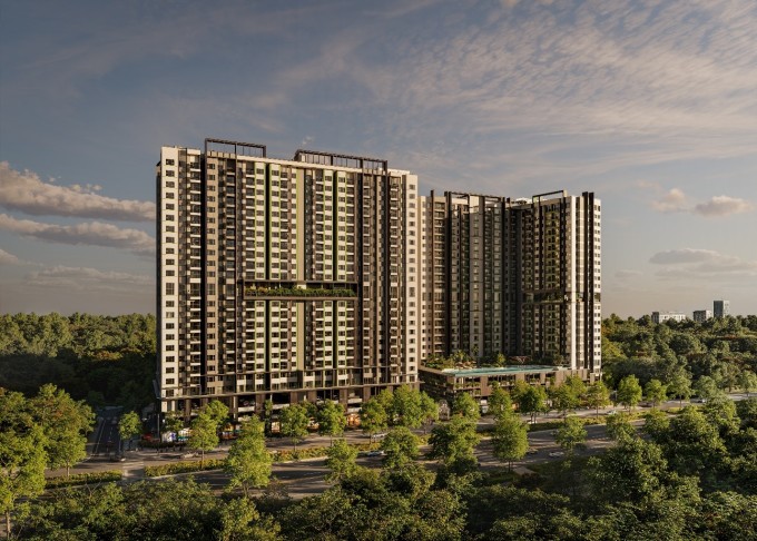 Phối cảnh hai tòa tháp chung cư của phân khu Orchard Hill. Ảnh: CapitaLand Development
