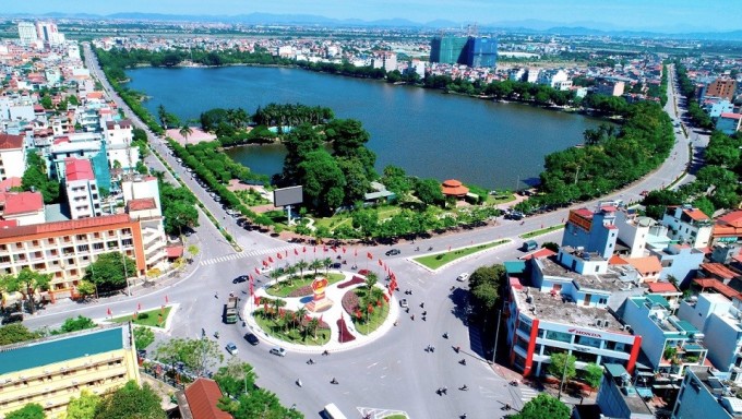 Trung tâm TP Hải Dương nhìn từ trên cao. Ảnh: Cổng thông tin đối ngoại tỉnh Hải Dương