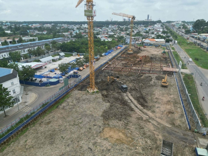 Một dự án chung cư duy nhất đang được triển khai tại Nhơn Trạch, Đồng Nai. Ảnh: