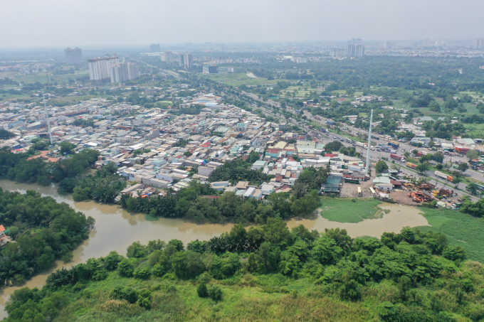 Một phần huyện Bình Chánh, TP HCM. Ảnh: Quỳnh Trần