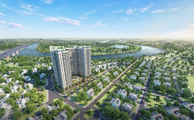Phối cảnh dự án nhà ở xã hội hình thành trong tương lại tại An Đồng, An Dương, Hải Phòng. Ảnh: Công ty PG