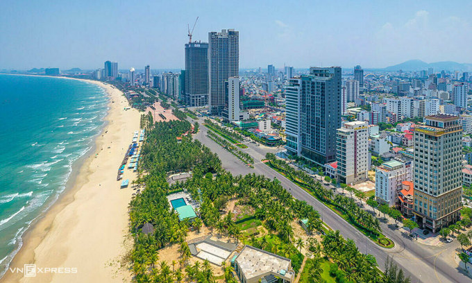 Một góc TP Đà Nẵng nhìn từ trên cao. Ảnh: Kim Liên