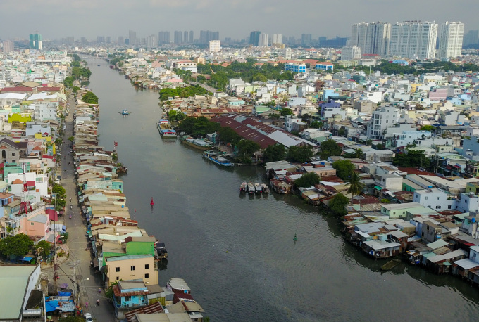 Khu dân cư trên khu vực dự án Kênh Đôi, quận 8, TP HCM Ảnh: Quỳnh Trần