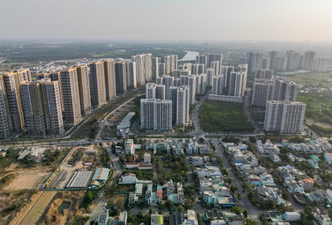 Bất động sản khu Đông TP HCM với các cao ốc chung cư tháng 2/2025. Ảnh: Quỳnh Trần