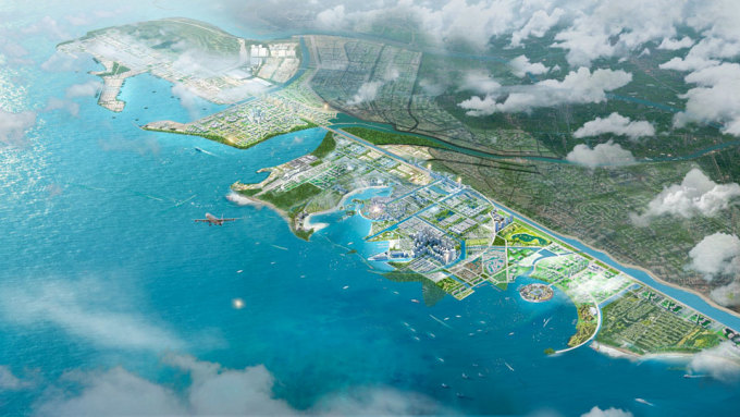 Phối cảnh Khu kinh tế Ninh Cơ. Nguồn: Cổng thông tin điện tử Nam Định
