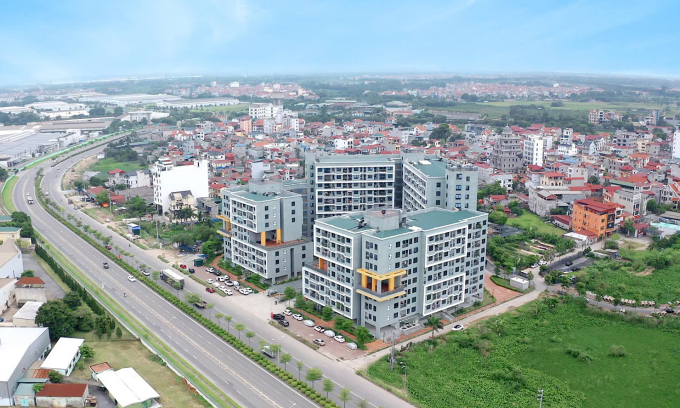 Một khu nhà xã hội đã hoạt động từ quý IV/2021 tại huyện Đông Anh. Ảnh:Viglacera