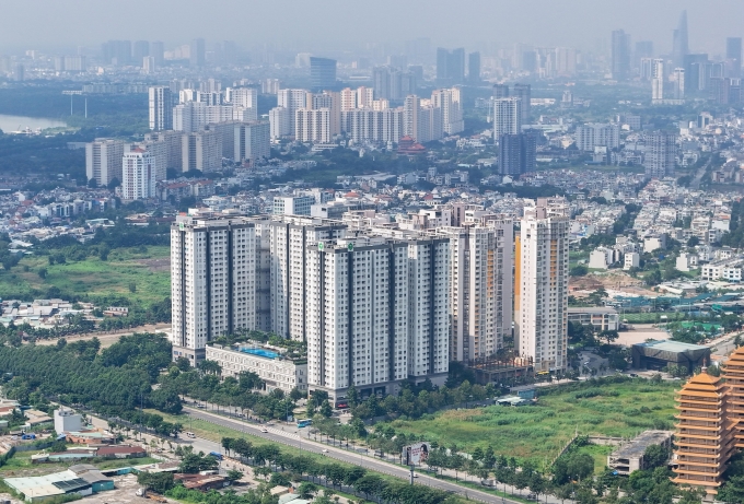 Bất động sản khu Đông TP HCM, ở TP Thủ Đức với các dự án chung cư. Ảnh: Quỳnh Trần