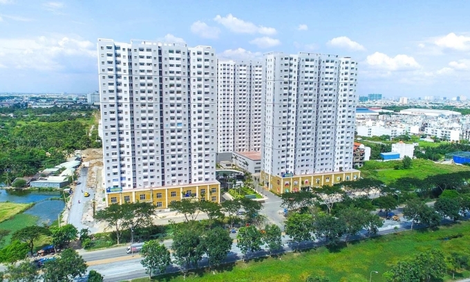 Dự án nhà ở xã hội của Hoàng Quân ở Bình Chánh, TP HCM Ảnh: HQC