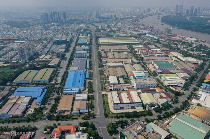 Khu chế xuất Tân Thuận, quận 7 vào tháng 12/2022. Ảnh: Quỳnh Trần