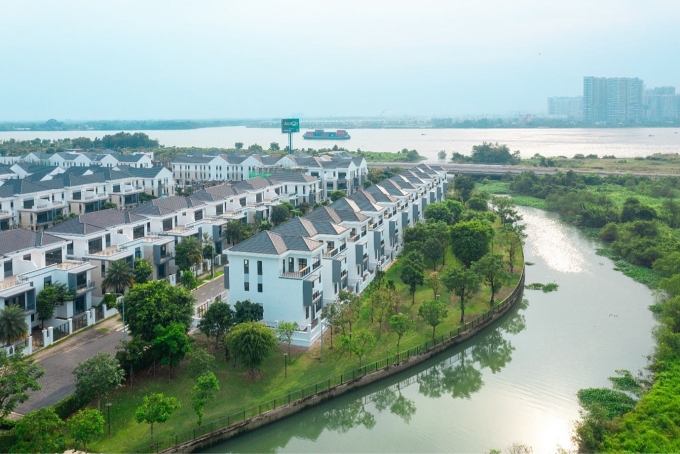 Một góc dự án Aqua City (Đồng Nai) nhìn từ trên cao. Ảnh: NVL