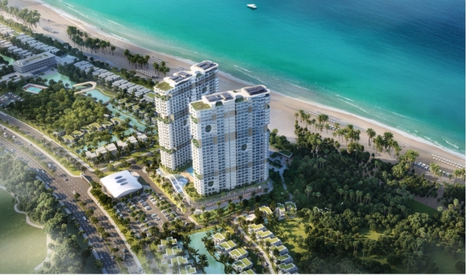 Kiến trúc ngoại thất hài hòa với cảnh quan thiên nhiên xung quanh. Ảnh: Maia Resort Ho Tram