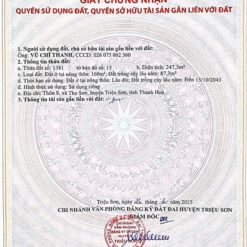 AA 00688091 - 247,3m2 - Triệu Sơn, Thanh Hóa