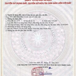 AA 00688090 - 125,2m2 - Triệu Sơn, Thanh Hóa