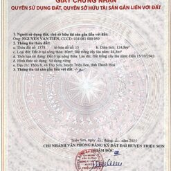 AA 00688322 - 124,8m2 - Triệu Sơn, Thanh Hóa