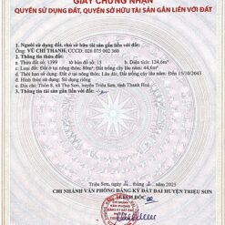 AA 00688309 - 124,6m2 - Triệu Sơn, Thanh Hóa
