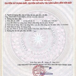 AA 00688311 - 128,4m2 - Triệu Sơn, Thanh Hóa